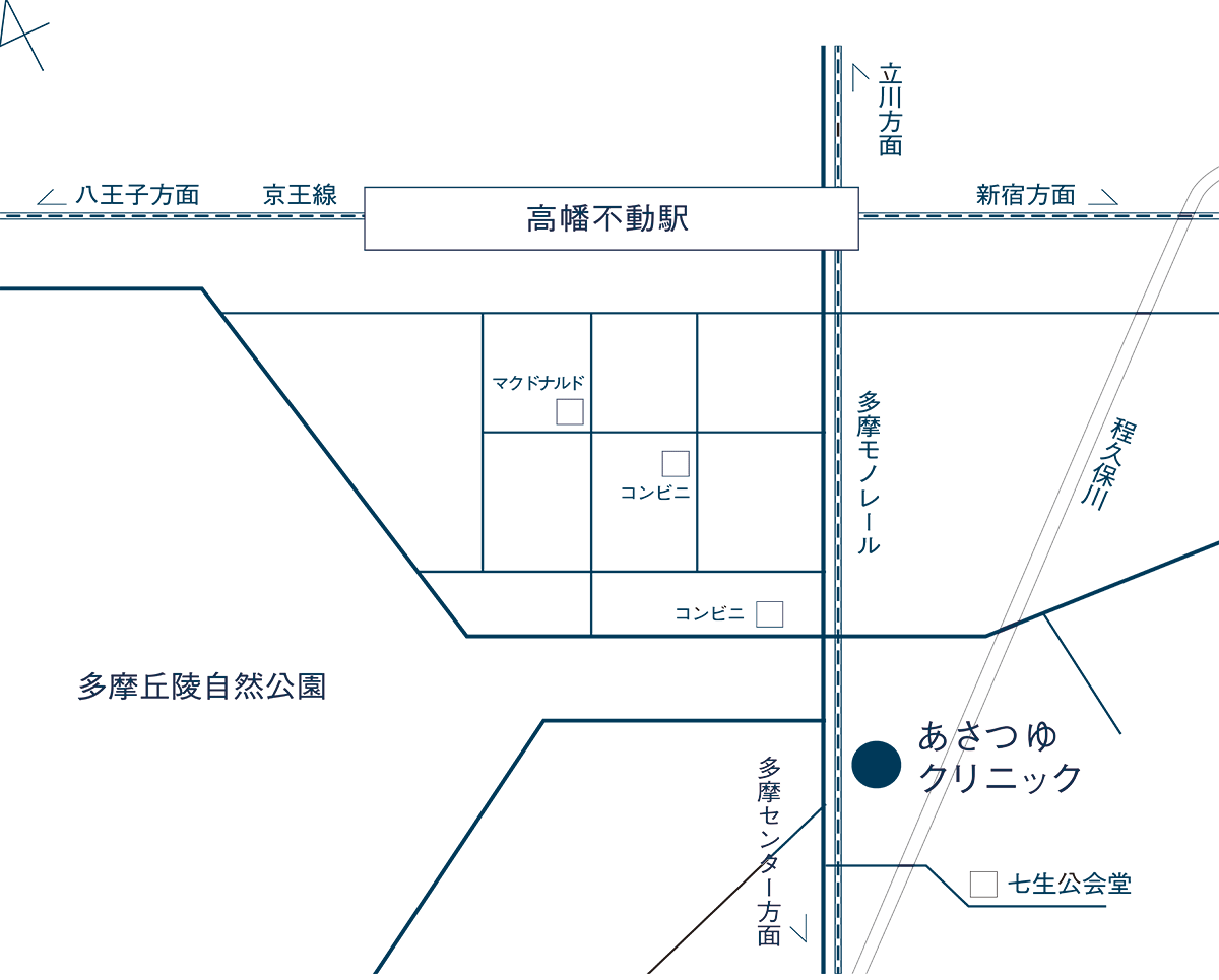 あさつゆクリニック地図